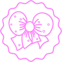 Obraz premium pink bow illustration