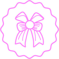 pink bow illustration