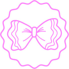 pink bow illustration