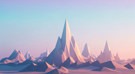 abstract, wallpaper, low-poly, mountains, pastel, gradient, minimalist, background, landscape, subtle, texture, grain, ambient light, 4K, high resolution, design, modern, digital, geometric, horizon, 