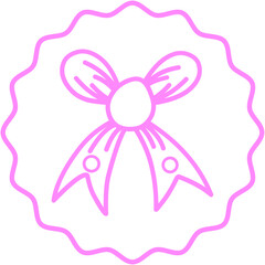 pink bow illustration