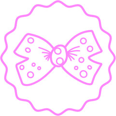 pink bow illustration
