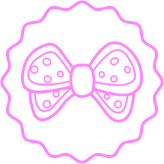 pink bow illustration