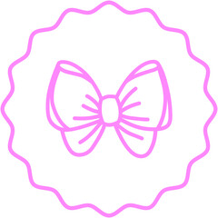 pink bow illustration