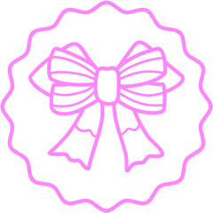 pink bow illustration