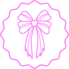 pink bow illustration