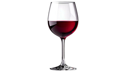 A full glass of red wine, isolated against a solid black background