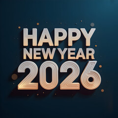 Modern dark elegant 2026 Background illustration with metallic festive design,generative ai