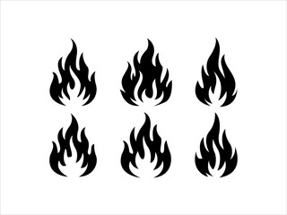  Fire flame symbol icons vector illustration