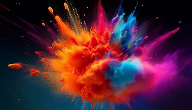 colorful powder explosion 3