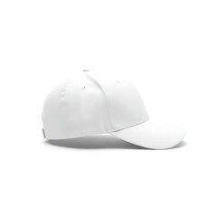 Blank solid white baseball cap mock-up isolated on white background