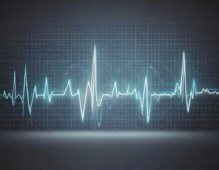 心電図の波形を模したネオン背景素材。カラーハーフトーン。