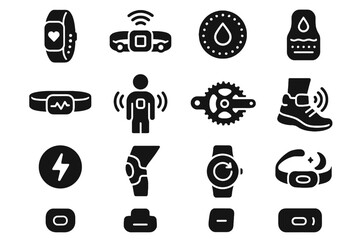Meter sensor recovery running device vector activity biosensors capture prevention icon icons