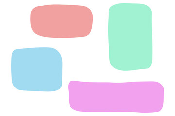 Set of Pastel Abstract Shapes – Minimal Hand Drawn Colorful Geometric Elements