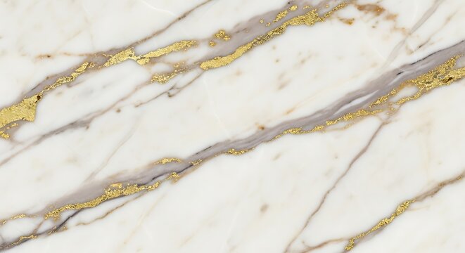 Abstract texture of white marble with golden veins, luxury surface