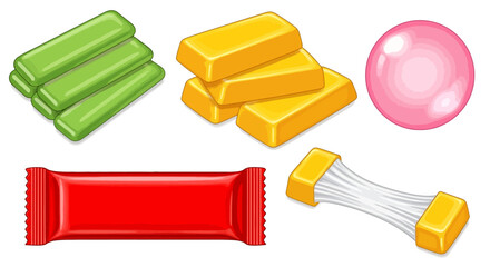 Vector25783 realistic chewing gum