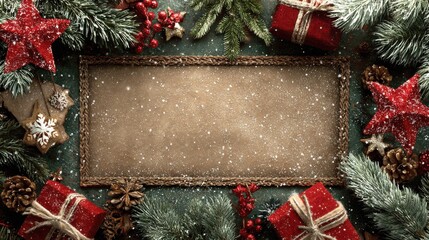 christmas card frame banner background with text space for greeting or social media post merry christmas and happy new year neo art cards x v 1 11