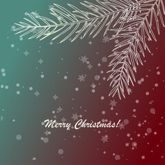 Christmas Card Design. Holiday Greetings Card. Merry Christmas and Happy New Year banner. Trendy vector illustration with Christmas decorations. Web design, social media banner, marketing, ads