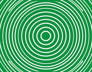 Obraz premium A concentric pattern of white rings on a green background, radiating outward