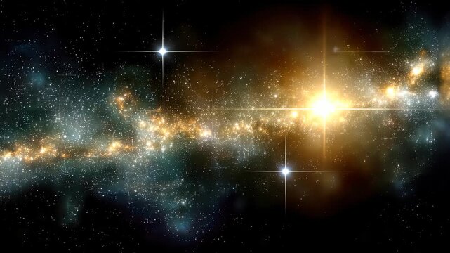 Explore the wonders of the galaxy filled with stars, cosmic dust, and glowing celestial bodies at the heart of the universe