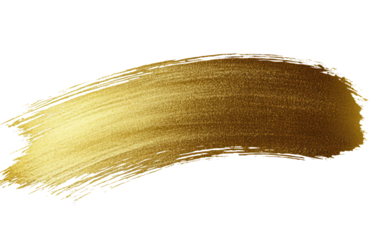 Shimmering gold brushstroke created for vibrant art projects, design elements, or attractive visual displays in a creative workspace or studio setting