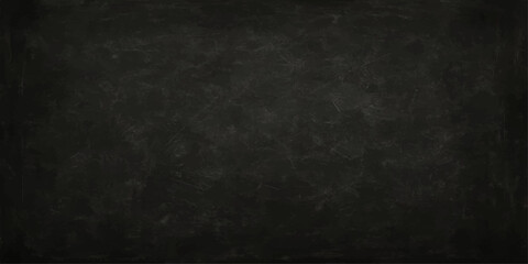 Dark vintage chalkboard with a blank grunge texture, an aged wall backdrop for design