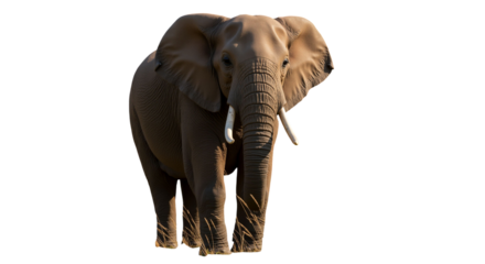 Majestic african elephant standing tall, a wildlife icon of power and grace