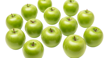 Abundance of vibrant green apples creating a fresh and healthy vibe