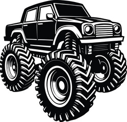 Detailed monster truck with massive tires vehicle off road © Ghum