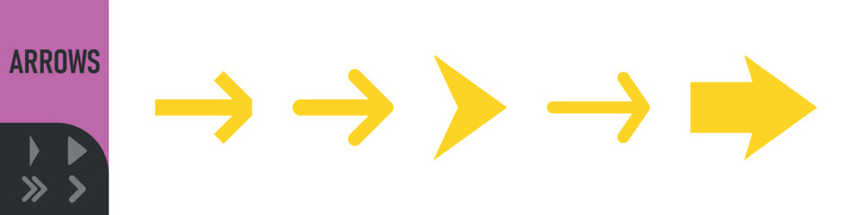 Set black and color arrows for web design. Arrows vector icon. Arrow icon. Set of big black and color vector arrows. Cursor, Click. Arrow icon pack