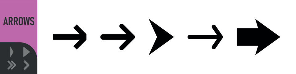 Set black and color arrows for web design. Arrows vector icon. Arrow icon. Set of big black and color vector arrows. Cursor, Click. Arrow icon pack