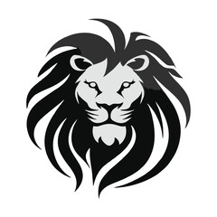 Tribal Lion Head Circle Tattoo Design Vector