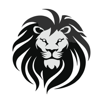 Tribal Lion Head Circle Tattoo Design Vector