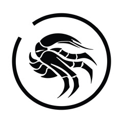 Tribal Dragon Head Circle Tattoo Design Vector