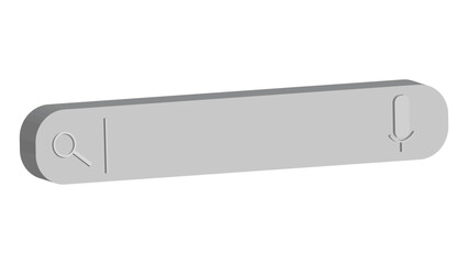 Search bar graphic with magnifying glass and microphone icons