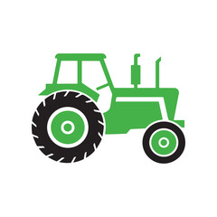 Obraz premium Tractor Icon for Agriculture and Farming Industry – Modern Farm Vehicle Illustration Perfect for Agricultural Equipment, Machinery Design, and Rural Farm Concept Graphics