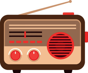 Retro radio icon vintage sound nostalgia