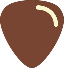 Brown guitar pick icon music accessory
