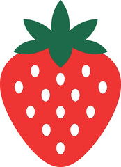 Obraz premium Vibrant red strawberry icon fresh fruit graphic