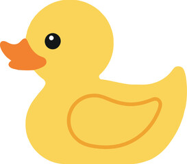 Cute yellow rubber duck illustration