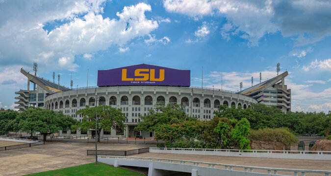 Baton Rouge La. USA July 30, 2015: Tiger Stadium  during a beautiful clear day.