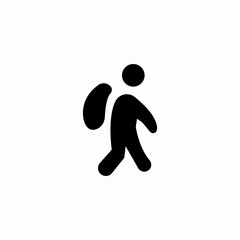 backpack carrying icon sign vector