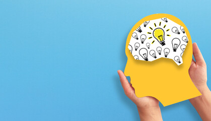 Big idea concept. A Mind Full of Ideas and Innovation. 