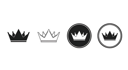 Obraz premium Crown Icons Royal Symbol of Power, Authority, and Luxury - Premium Vector Graphics