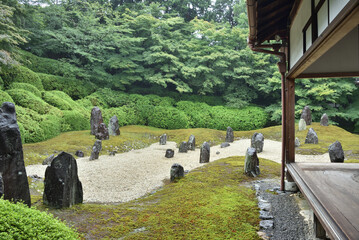 京都　雨の日本庭園