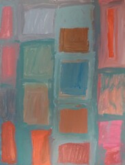 Abstract painting wall art, chromatic harmony wall art home decor, modern art