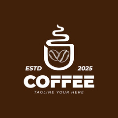 coffee logo design vector art