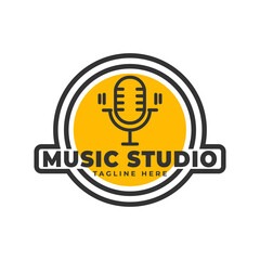 Musical instruments, various simple musical instruments logo designs for jazz, pop, etc music logo designs