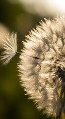 Dandelion Seed Head in Sunlight - A Symbol of Hope and Renewal.