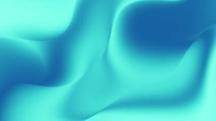 Aqua Abstract Fluid Background, Smooth Gradient Waves and Silky Flowing Texture in Modern Minimal Style